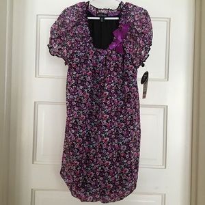 NWT George Girls L 10/12 bubble hem floral blouse